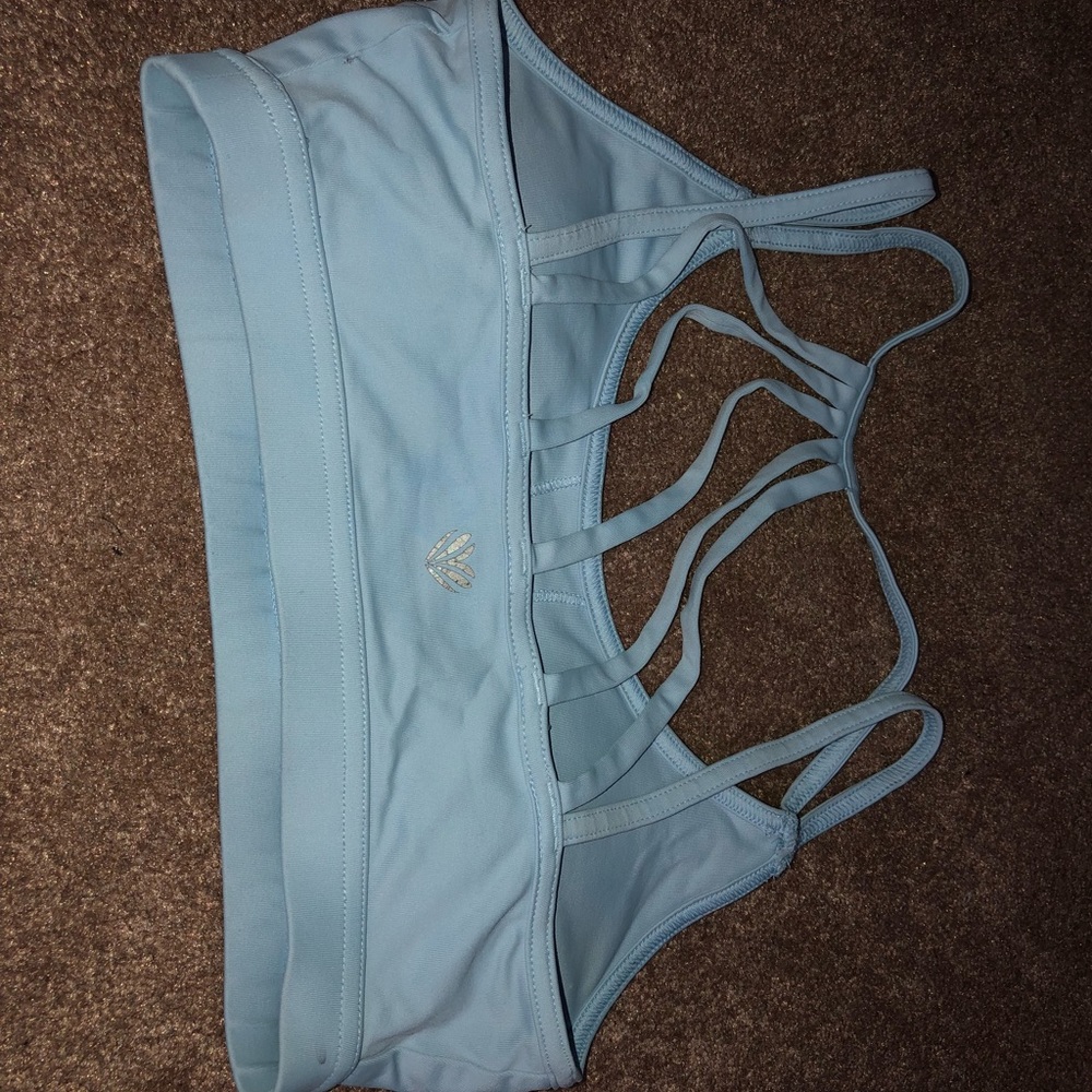 BLUE STRAPPY SPORTS BRA